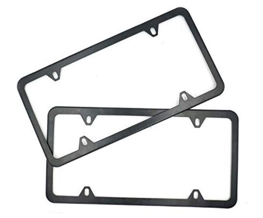 Car license plate frame cover cap, trunk ultra-thin metal black, suitable for Audi