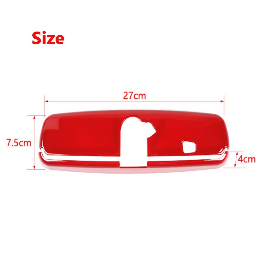 Red Inner Rearview Mirror Cover Trim for Ford for Mustang 2015+ for Bronco 2021-2023