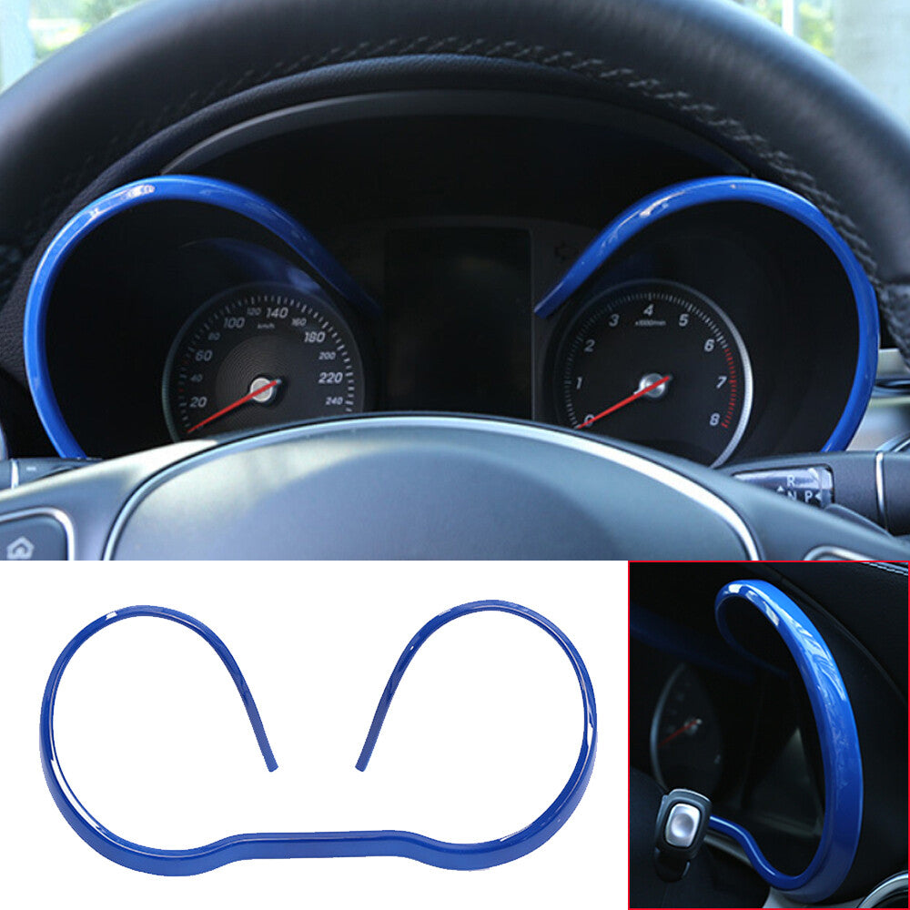 Blue ABS Front Dashboard Strip Trim Fit for Benz C GLC Class W205 X253 2015-2021