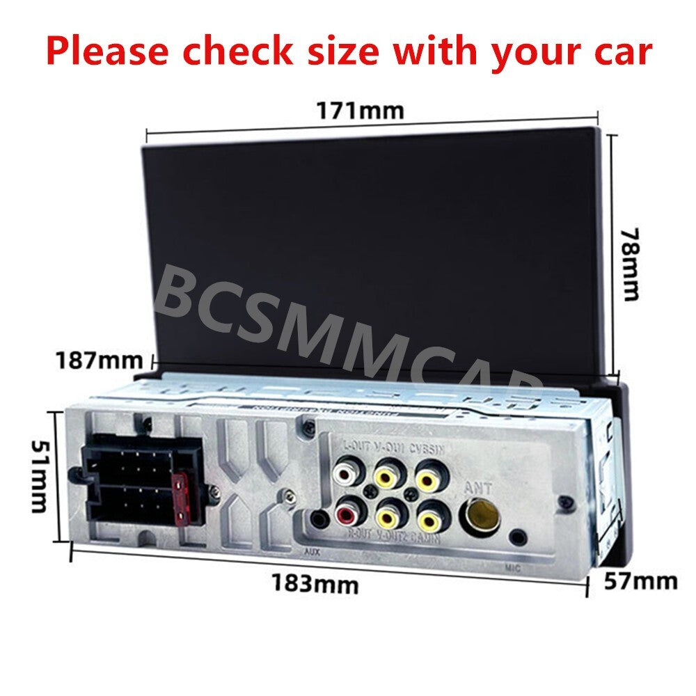 7in Car Radio Stereo For Apple CarPlay Android Auto Head Unit Rear Camera