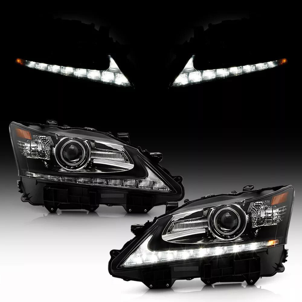 Pair For 2013-2015 for Lexus GS350 GS450h HID w/o AFS w/LED DRL Projector Headlights