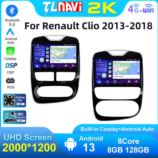 for Renault for Clio 2013-2018 GPS Navi Auto Carplay DSP Screen Car Radio Multimedia
