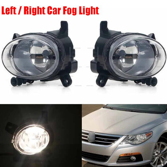 2x Clear Lens Fog Light For 2009-12 for Audi A4 Wagen B8 Wagen for VW CC LH RH w/Bulbs