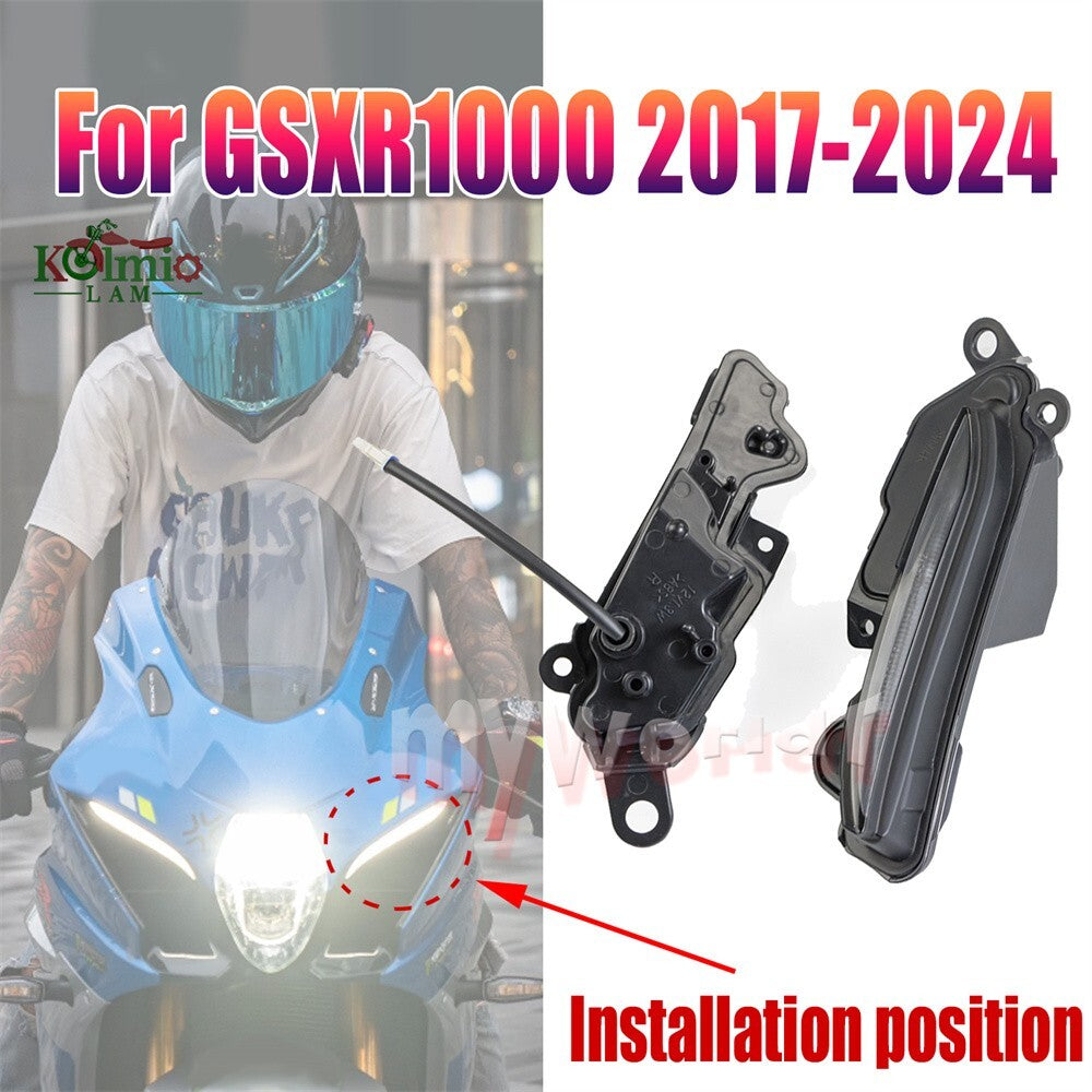 Front Headlight Decorative Side Position Light Fit For 2017-2024 GSXR1000 K17