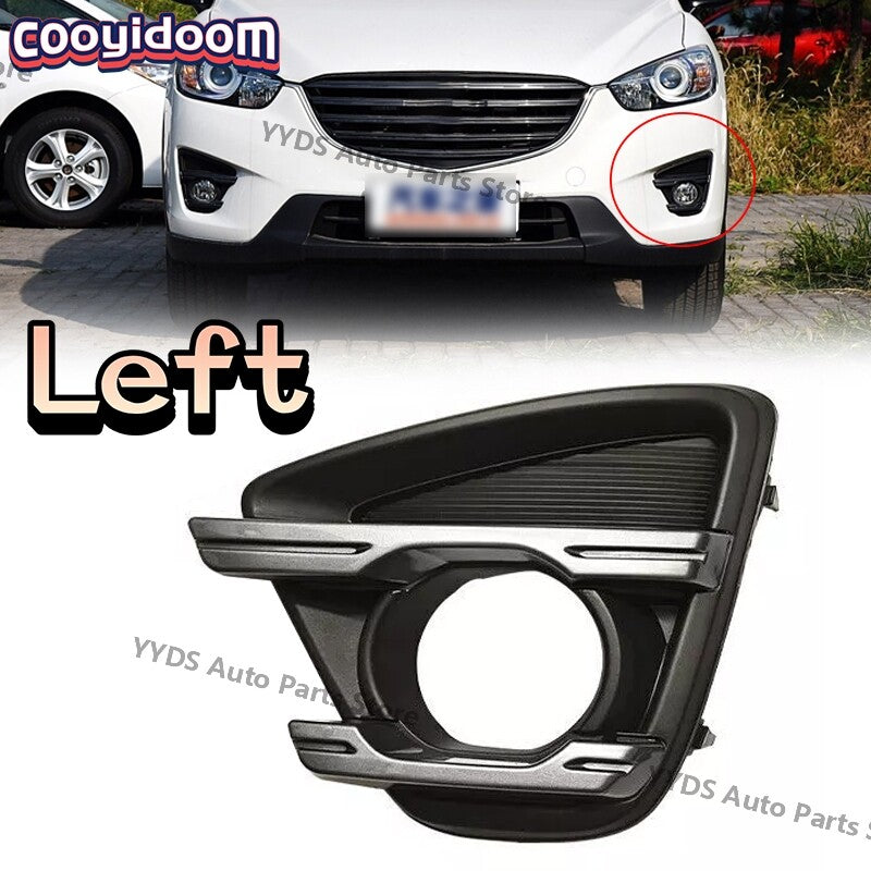 Left for Mazda CX-5 2013-2016 Front Bumper Bezels Fog Light Cover Frame