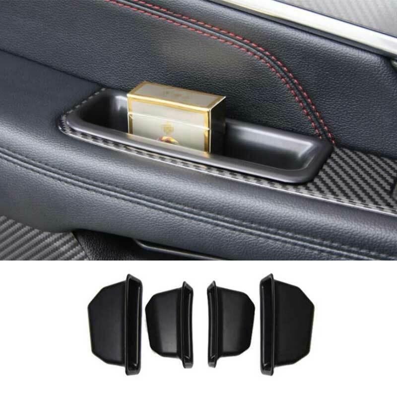 Paint Black Inner Door Armrest Storage Box Frame 4PCS for Ford Explorer 2016-19