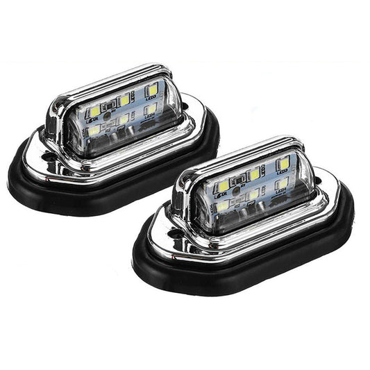 6 LED License Plate Tag Light Lamp Fit Truck SUV Trailer Van Accessories 12V 24V