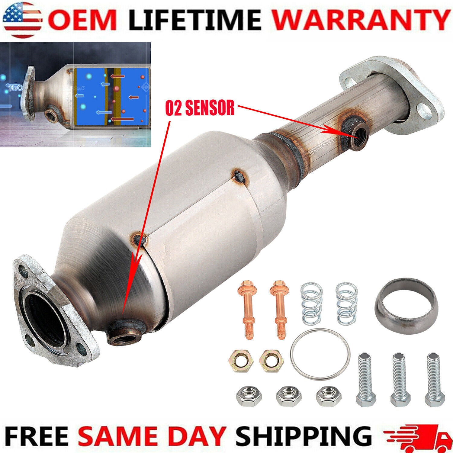 For 1997 1998 1999 2000 2001 for Honda CR-V CRV 2.0L Catalytic Converter NEW