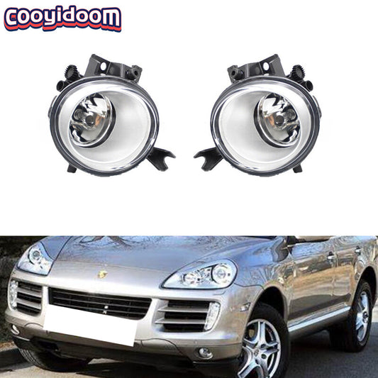 For 2007-2010 for Porsche for Cayenne 957 Front Fog Lights With Bulbs Left +Right