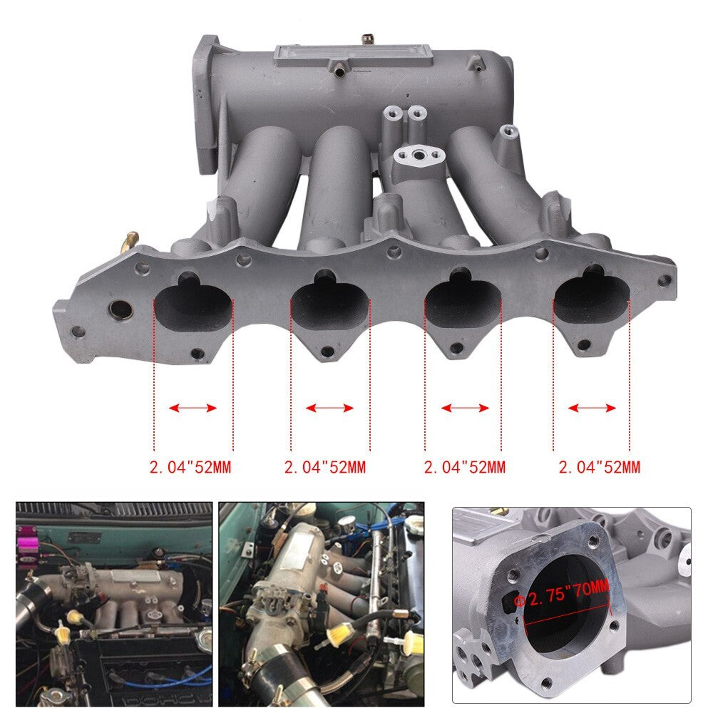 B Series Silver Intake Manifold for 99-00 for Honda for Civic 92-01 for Acura Integra B16