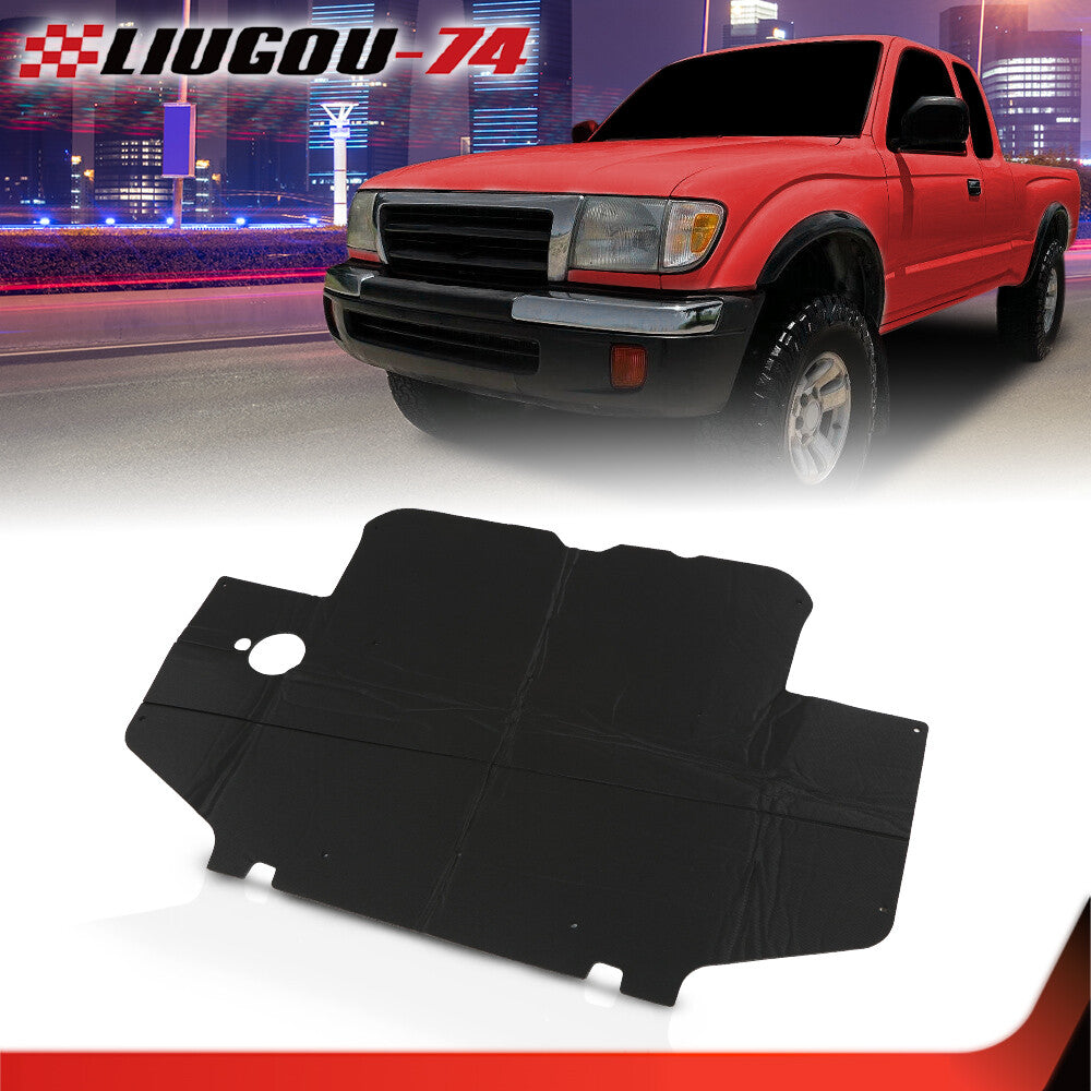 Range hood insulating pad 1/2 inch with clip fits 1995-2000 for Toyota Tacoma, black.
