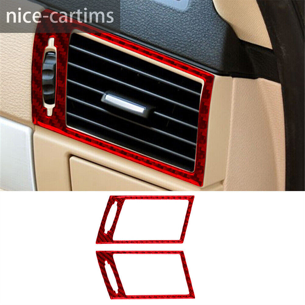 Red Carbon Fiber Side Air Vent Outlet Cover for BMW X3 E83 2004-2010 Accessories