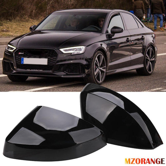 F¨¹r for Audi A3 S3 8V RS3 2013-2019 Spiegelkappen Spiegel Geh?use Gl?nz Schwarz