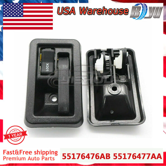 PAIR LH RH Inside Door Handles Interior for 1987-2004 for Jeep for Wrangler YJ TJ NEW