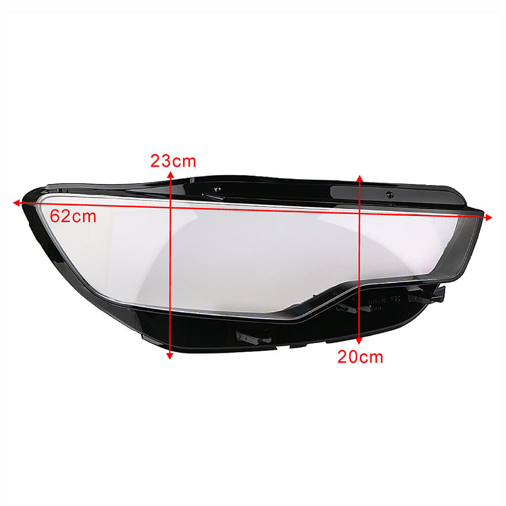 Protective cover for Audi A6L and C7 dual headlights and lenses, 2013-2015, transparent.
