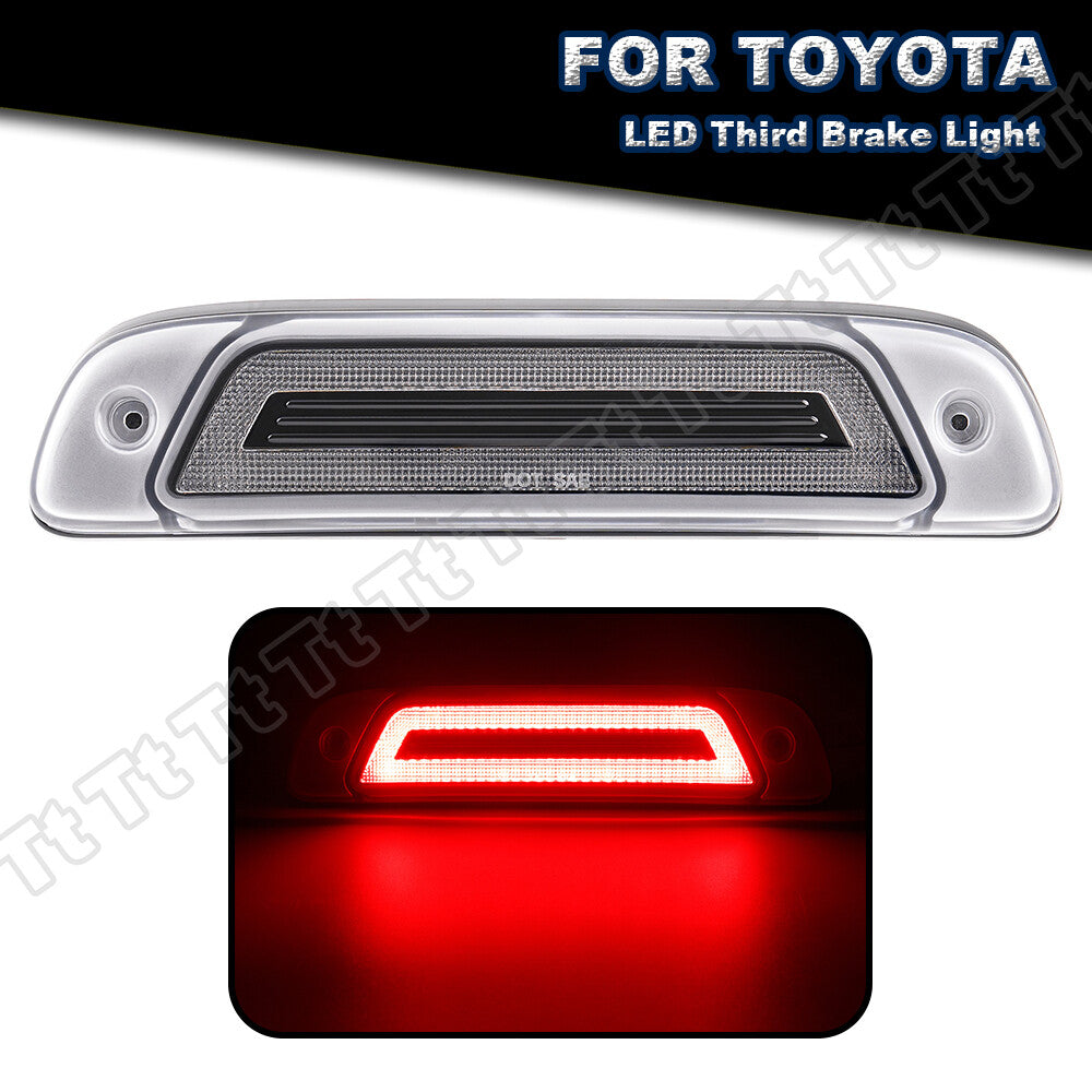 Transparent LED third brake light, third rear stop taillight applicable to for Toyota Tacoma 1995 - 2015
