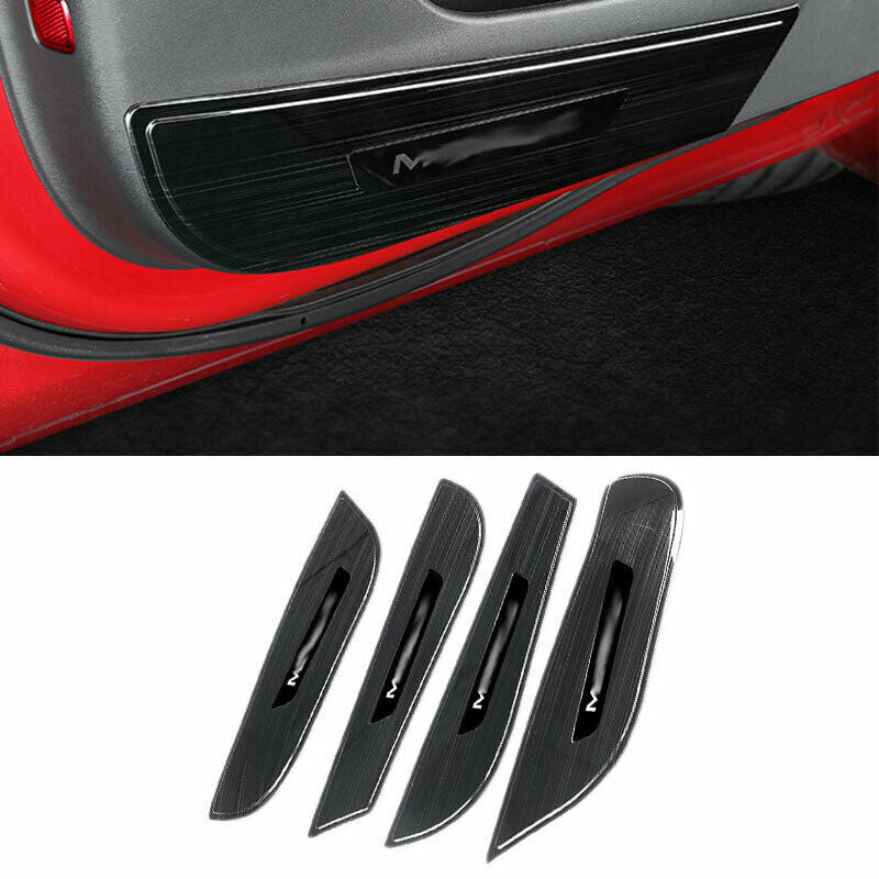 for Tesla Model 3 2017-2023 Black steel Inner Door Anti-Kick Panel Guard cover