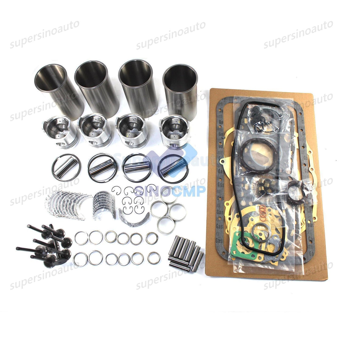 2J Engine Rebuild Kit w/Valves for Toyota SDK8 Skid Steer Loader Forklift 3Rings