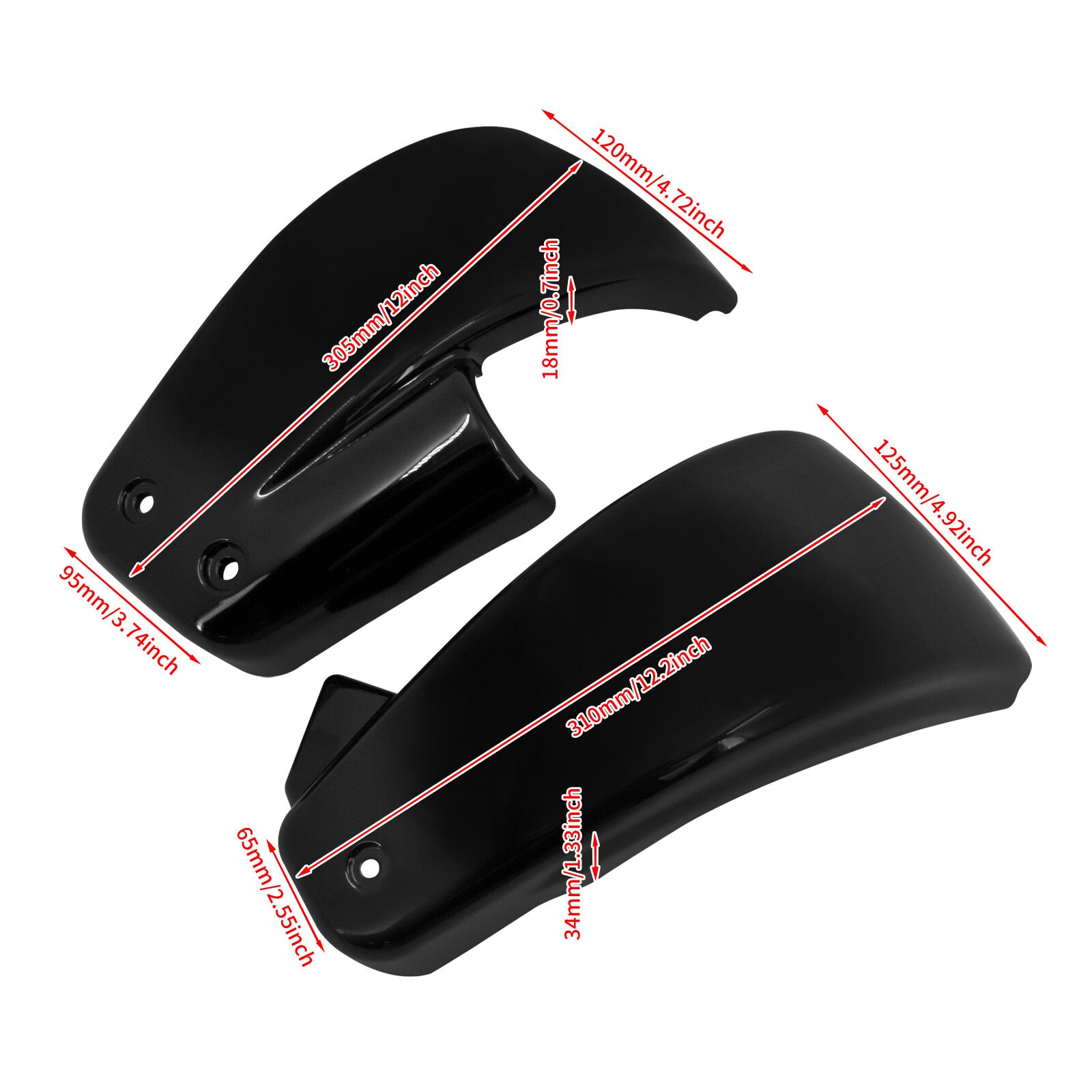 Gloss Black Battery Side Fairing Cover Fit for Harley Fat Boy Breakout 2018-2023