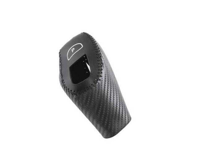 Carbon Fiber Leather Central Console Gear Shift Knob Trim for Cadillac XT4 20-22