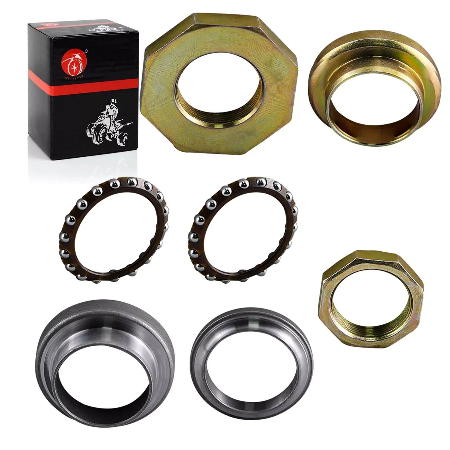 Fit for Yamaha PW50 Steering Stem Bearings Head Race Set Kit 7PCS 1981 - 2013