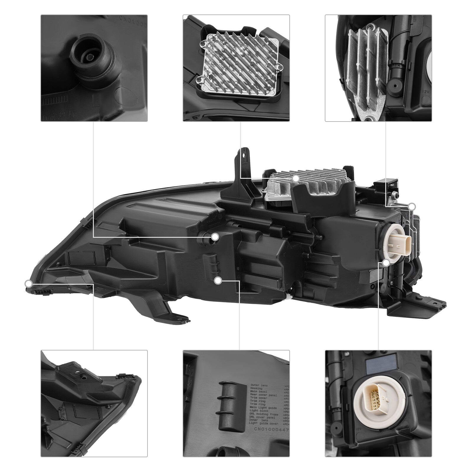 DRIVER SIDE 55W 12V HEADLAMP FOR 2021 2022 2023 for BUICK ENVISION LED HEADLIGHT