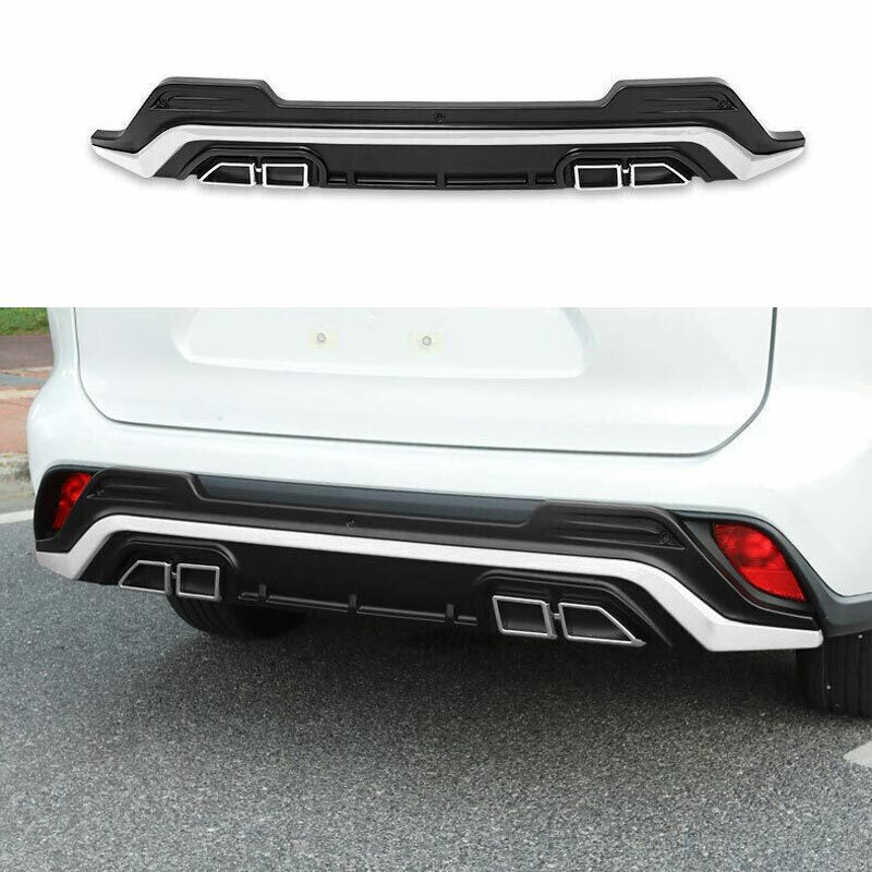 for Toyota Highlander 2020-2023 BlackSilver Spoiler Board Rear Bumper Diffuser