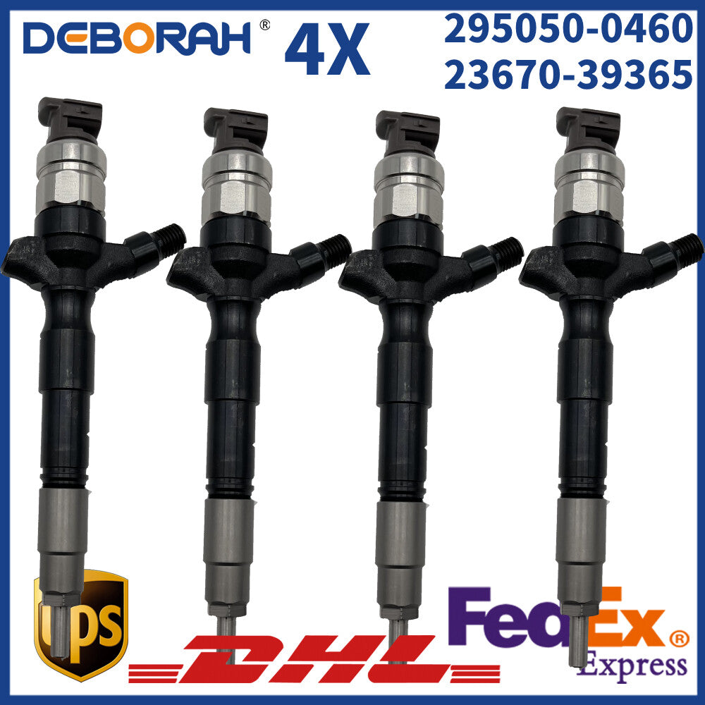 4 PCS 295050-0460 Fuel Injector 23670-30400 23670-09350 23670-39365 for Toyota