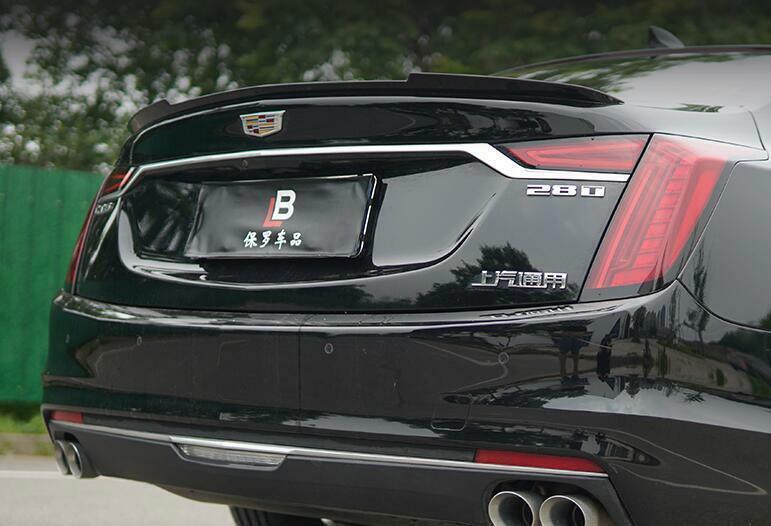 for Cadillac CT6 2019-2021 Glossy Black Rear Trunk Spoiler Tail Wing Lip Cover