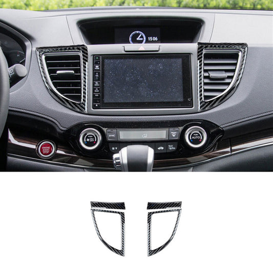 Carbon Fiber Central Air Conditioner Outlet Trim for Honda CRV CR-V 2012-2016