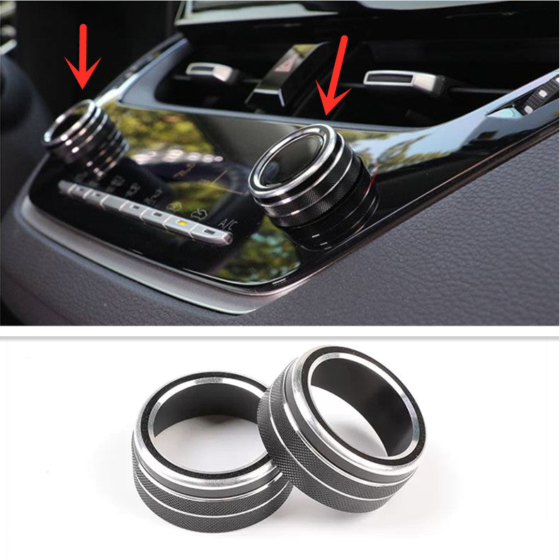 Black console air conditioning control knob ring cover for Toyota for Corolla 2019 - 2024