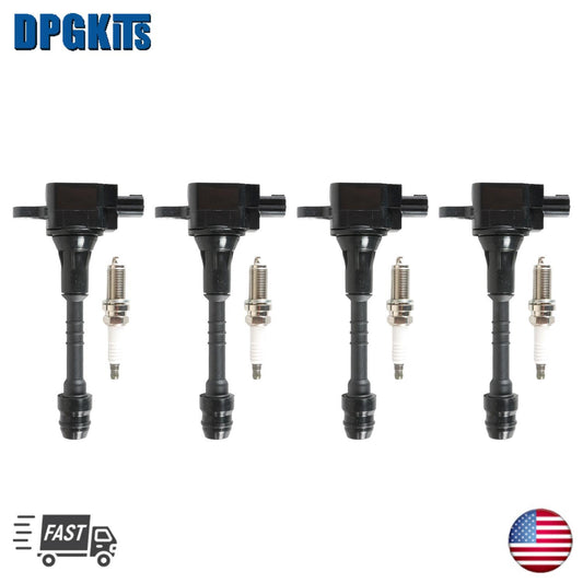 4X Ignition Coils+4X Iridium Spark Plug for 2002-2006 for Nissan Sentra UF351+6376