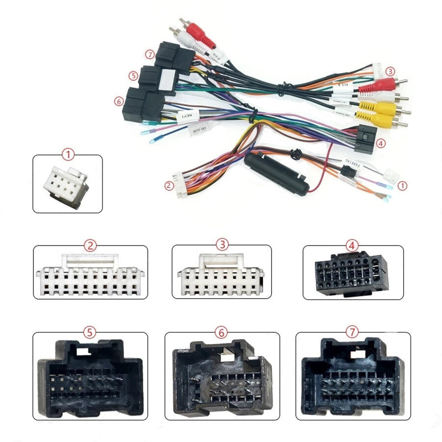 Car 16Pin Android Audio Wiring Harness Connector W/Canbus Box for Chevrolet / for GMC