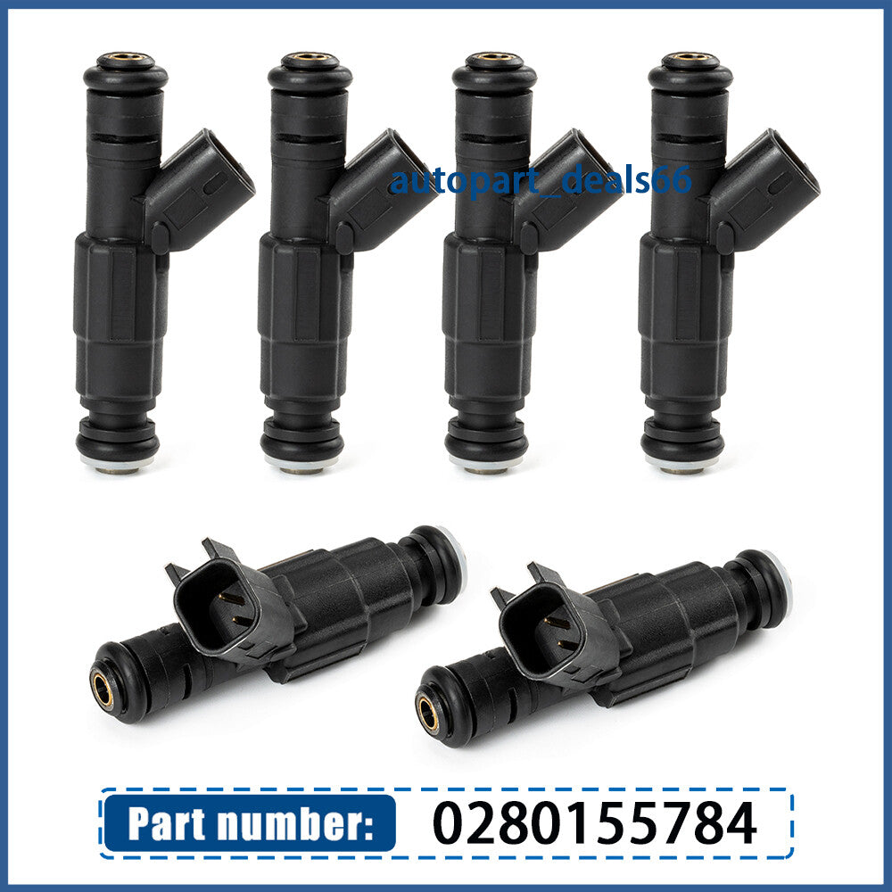 6-pack of upgraded fuel injectors for Jeep Cherokee, Grand Cherokee, and for Dodge 0280155784