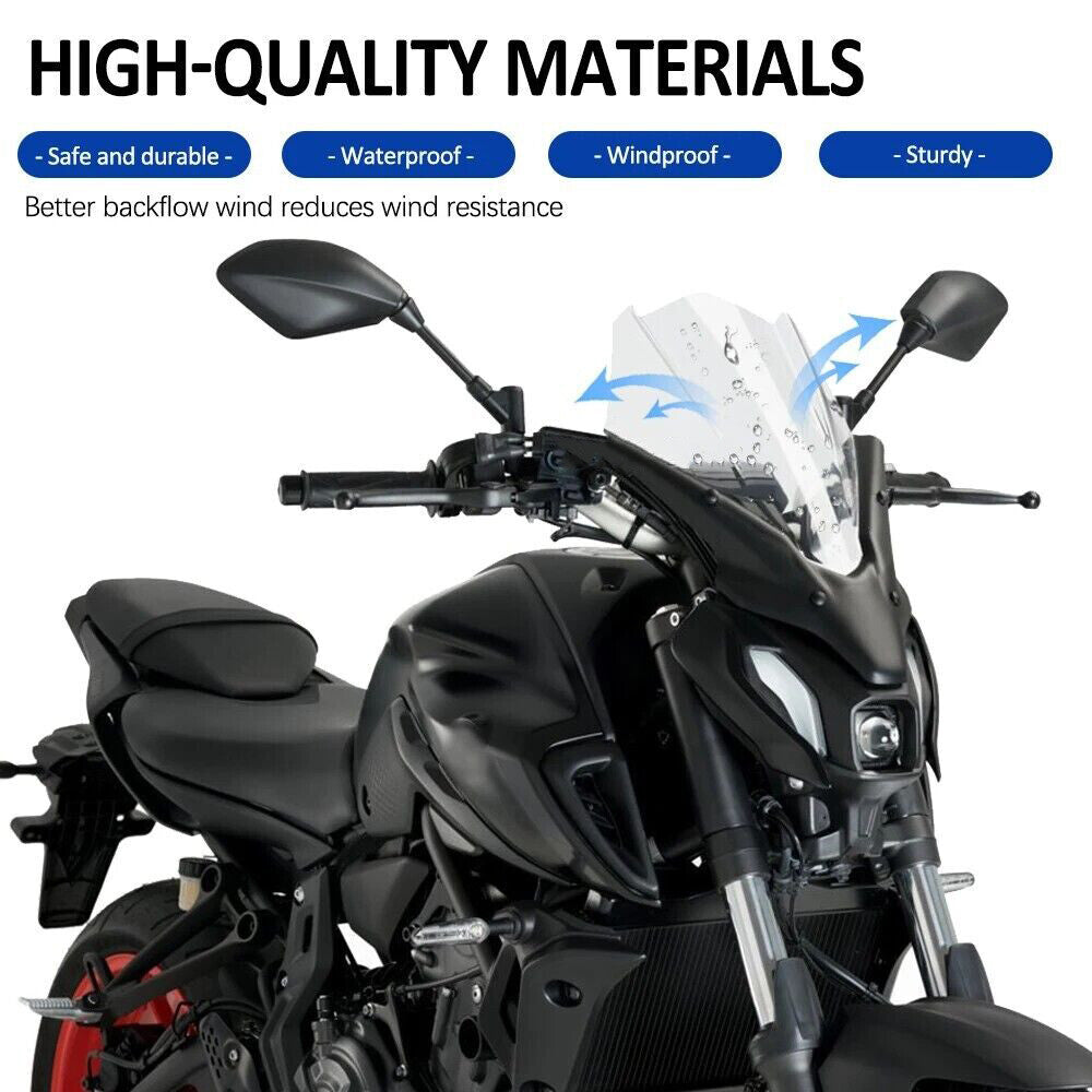 Dirt Bike for Yamaha MT-07 2021- Wind Windshield Deflector Protector WIND Screen