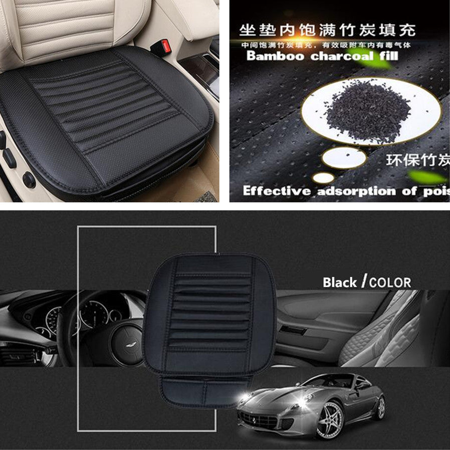Car Bamboo Charcoal Leather for Seat Protect Mat Cover Surround Protect Cushion Pad