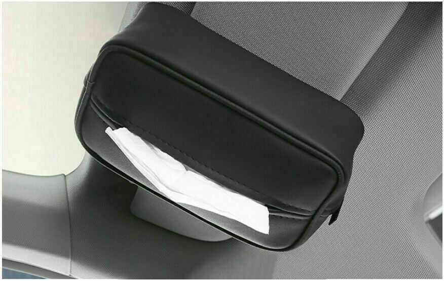 1P Black Leather Tissue Box Pumping Paper Napkin for Toyota FJ Cruiser 2007-2014