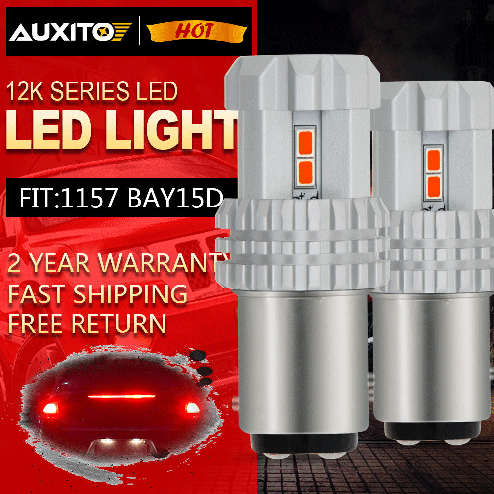 auxito Red Smoked 1157 BAY15D Mountain Mold LED Gantry Light P21/5W 2357 12V-24V