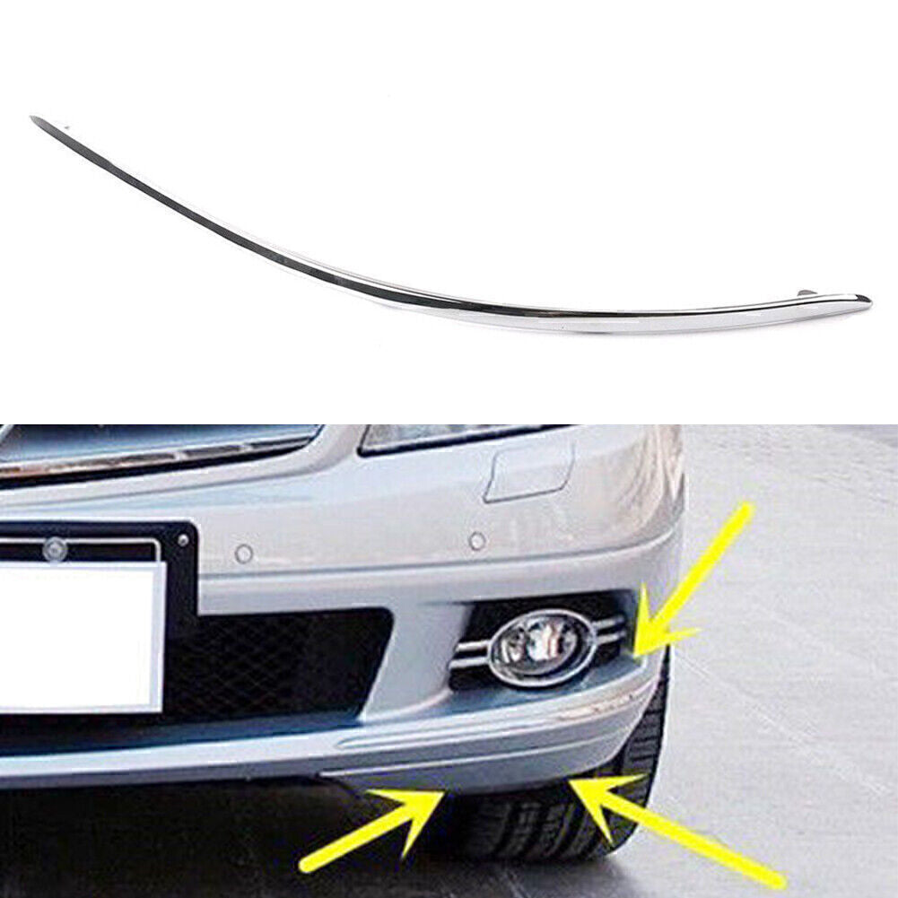 Avantgarde Front Bumper Chrome Trim Left Fit for Mercedes C-Class W204 2007-2010