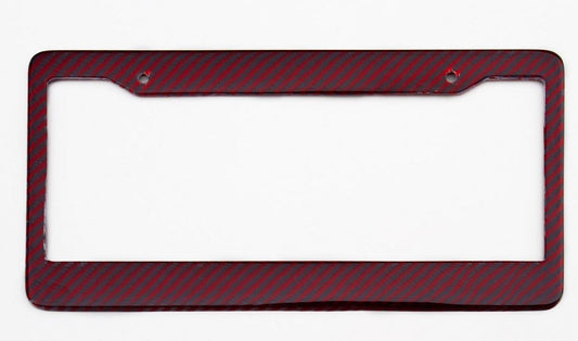 Car license plate frame cover cap trunk red carbon fiber suitable for Volvo
