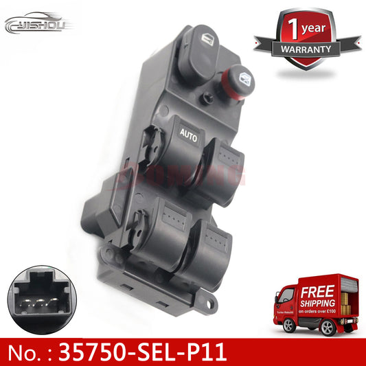 Power Master window lift switch for Honda City Fit Base 35750-SEL-P11 - new