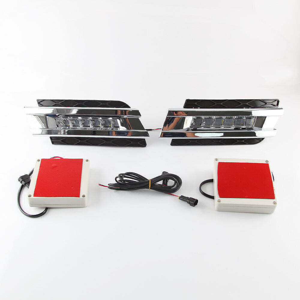2x White DRL LED Daytime Running Light Drive for Mercedes Benz GL320 GL450 GL550