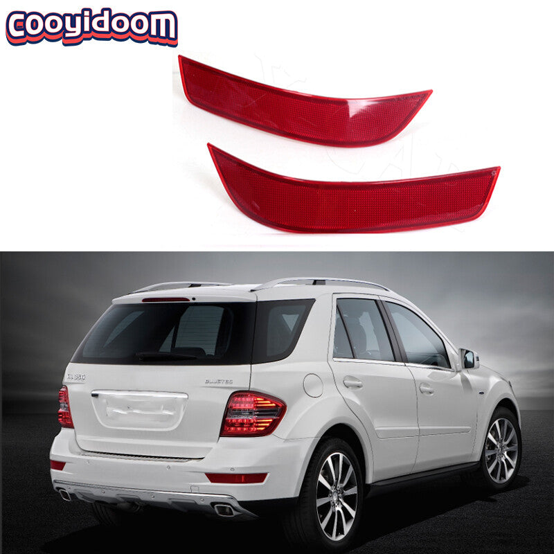 1 pair of X-CAR rear taillight bumper cover warning lights (red) applicable to for Mercedes-Benz W164