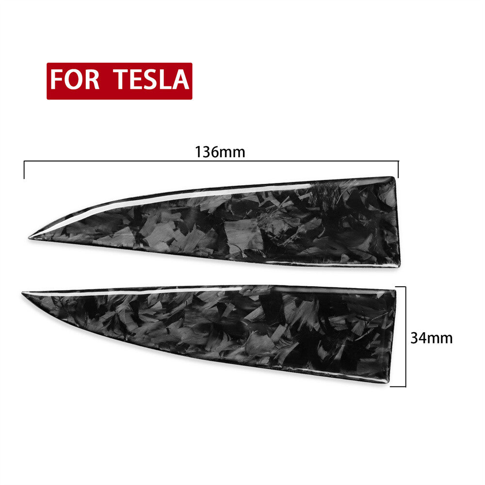 for Tesla for Model Y 2020-2022 Driver's Horn Speaker Decor Trim Forged Carbon Fiber