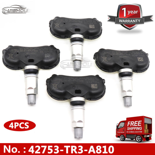 4-pack 42753-TR3-A810-M1 Tire Pressure Sensor Monitor (TPMS) for Honda for Civic 315MHz
