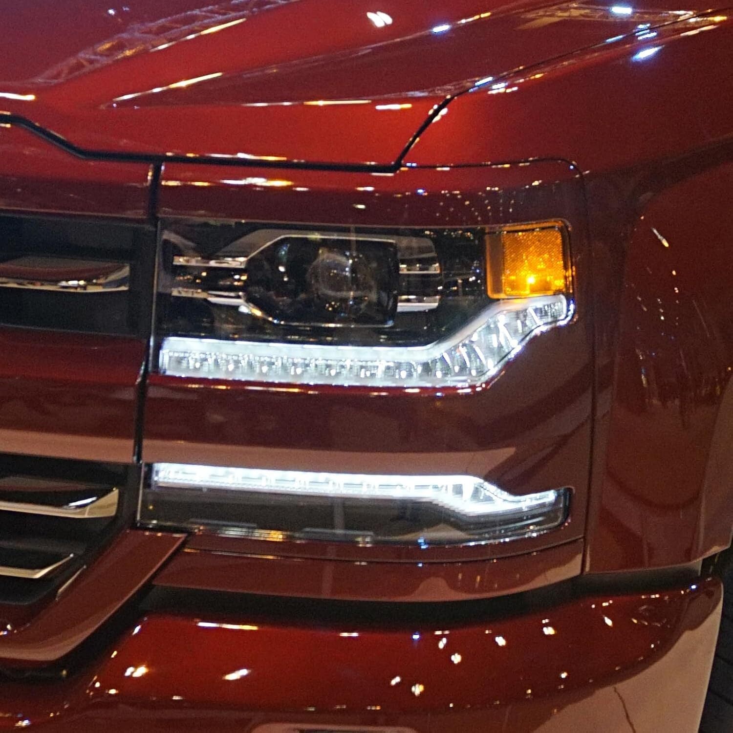 Right Side For 2016-2018 Silverado 1500 Full LED DRL Primed Projector Headlight