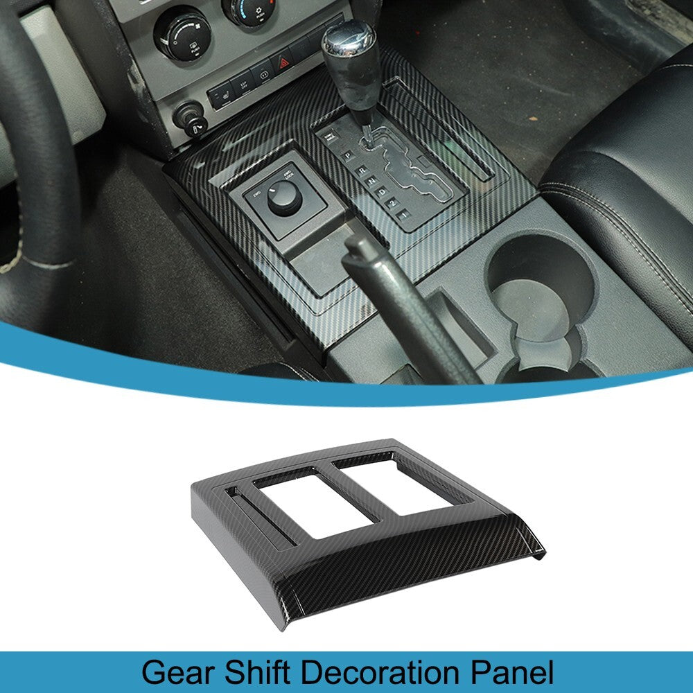 Carbon Fiber Gear Shift Panel Cover Trim for Dodge Nitro/ for Jeep Liberty 2007-2012