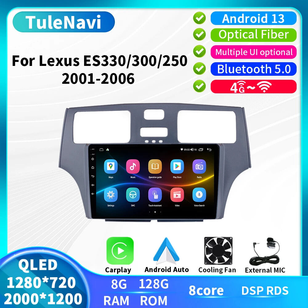 Car Radio for Lexus ES300 ES 300 XV30 ES250 CarPlay GPS Auto Stereo Video Player