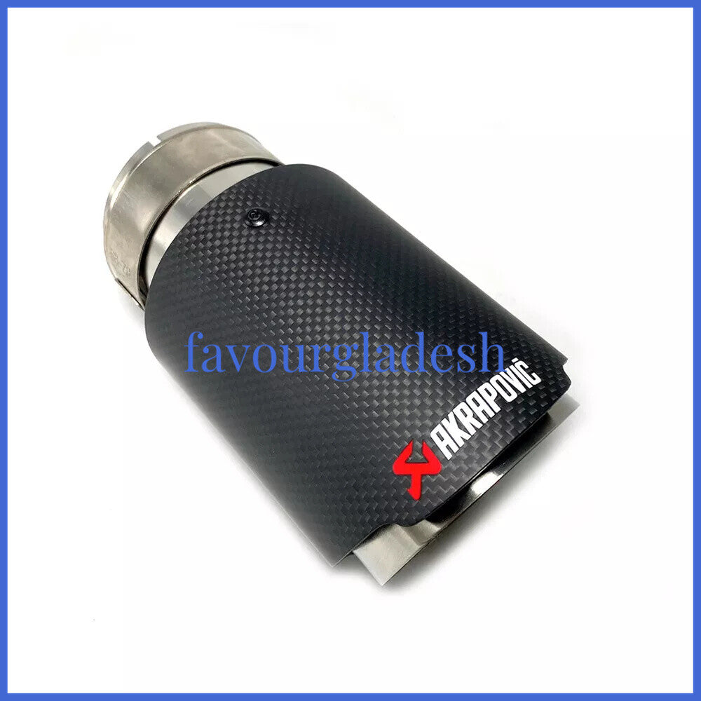 1PCS ID:2.5 (63mm) OD:3.5 (89mm) Akrapovic Carbon Fiber Exhaust Tip End Pipe