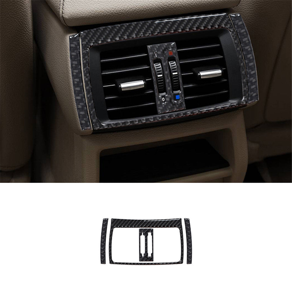 4X Carbon Fiber Rear Storage Box Frame Cover Trim for BMW X3 F25 X4 F26 2011-17